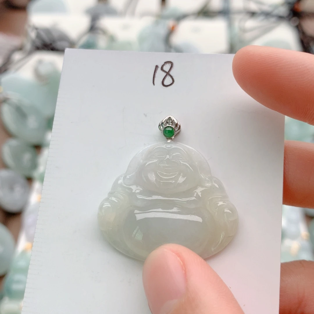 翡翠银S925镶嵌颈饰吊坠