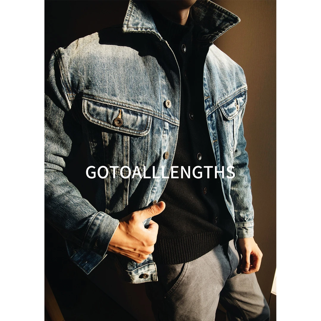 GTAL25AW美式休闲风暴牛仔衣棉服可拆卸翻领原色夹克街头长袖外套