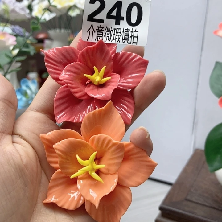 t***1陶瓷制品的制作手工制作陶瓷花