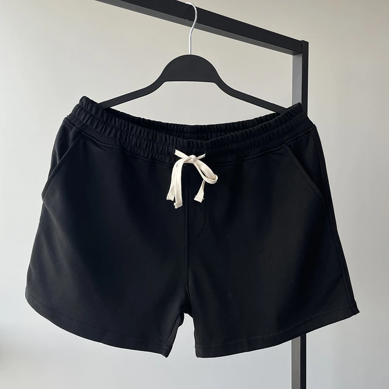 高档弹力运动短裤男士三分裤 不过膝盖运动短裤系带3分裤健身训练