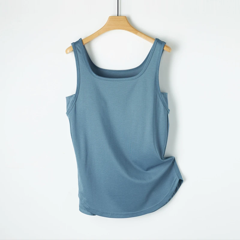 【索罗纳】女胸垫一体式薄款休闲圆领罩杯家居背心12606