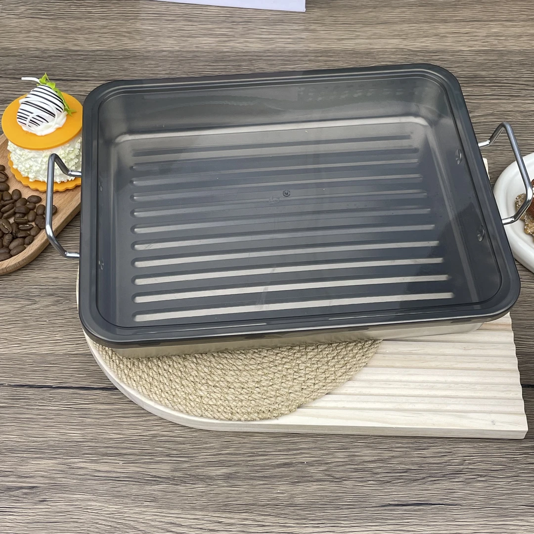 【25*30cm】加厚带高透灰盖不沾超大饺子盒1个家用厨房【汤家限定】