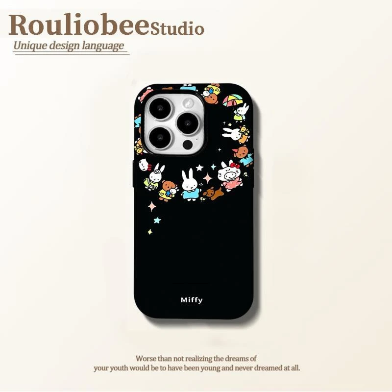 夕与空米菲兔框框菲林二合一适用苹果16手机壳华为vivo小米15oppo