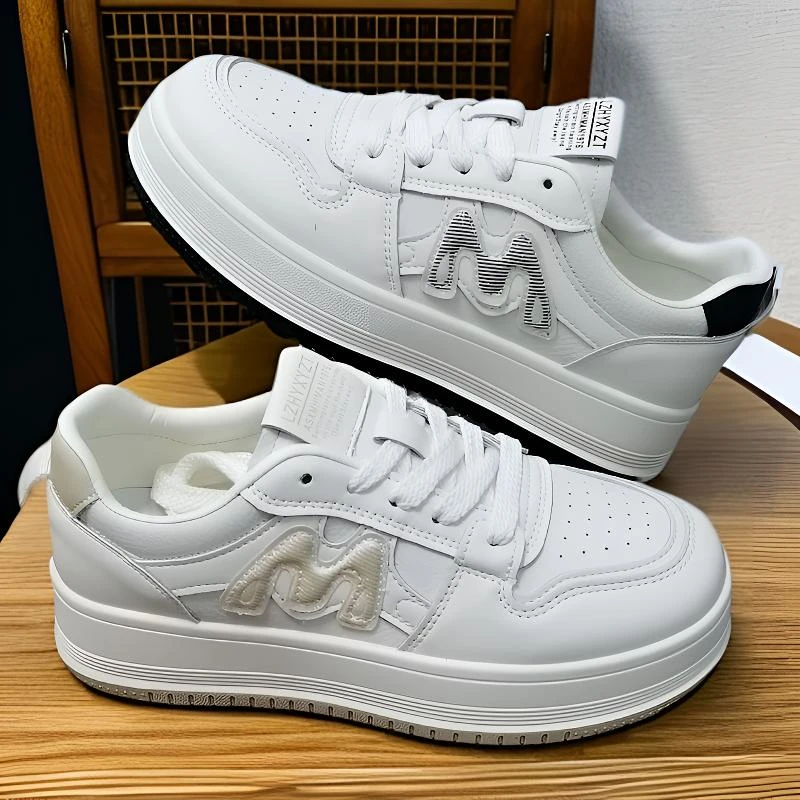 真皮春季轻职风时尚休闲鞋百搭时尚潮流女鞋韩版透气运动鞋小白鞋