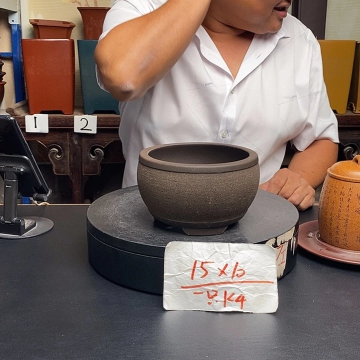 紫砂花盆货号一只KJ4