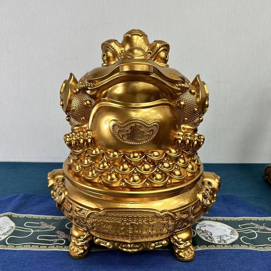 【鎏金铜金蟾】360可旋转 办公室家礼品