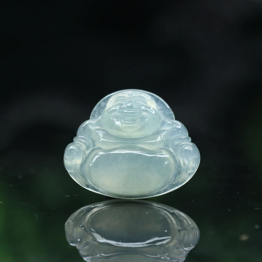 26天然缅甸翡翠A货冰佛公吊坠/000215/上海嘉禾拍卖