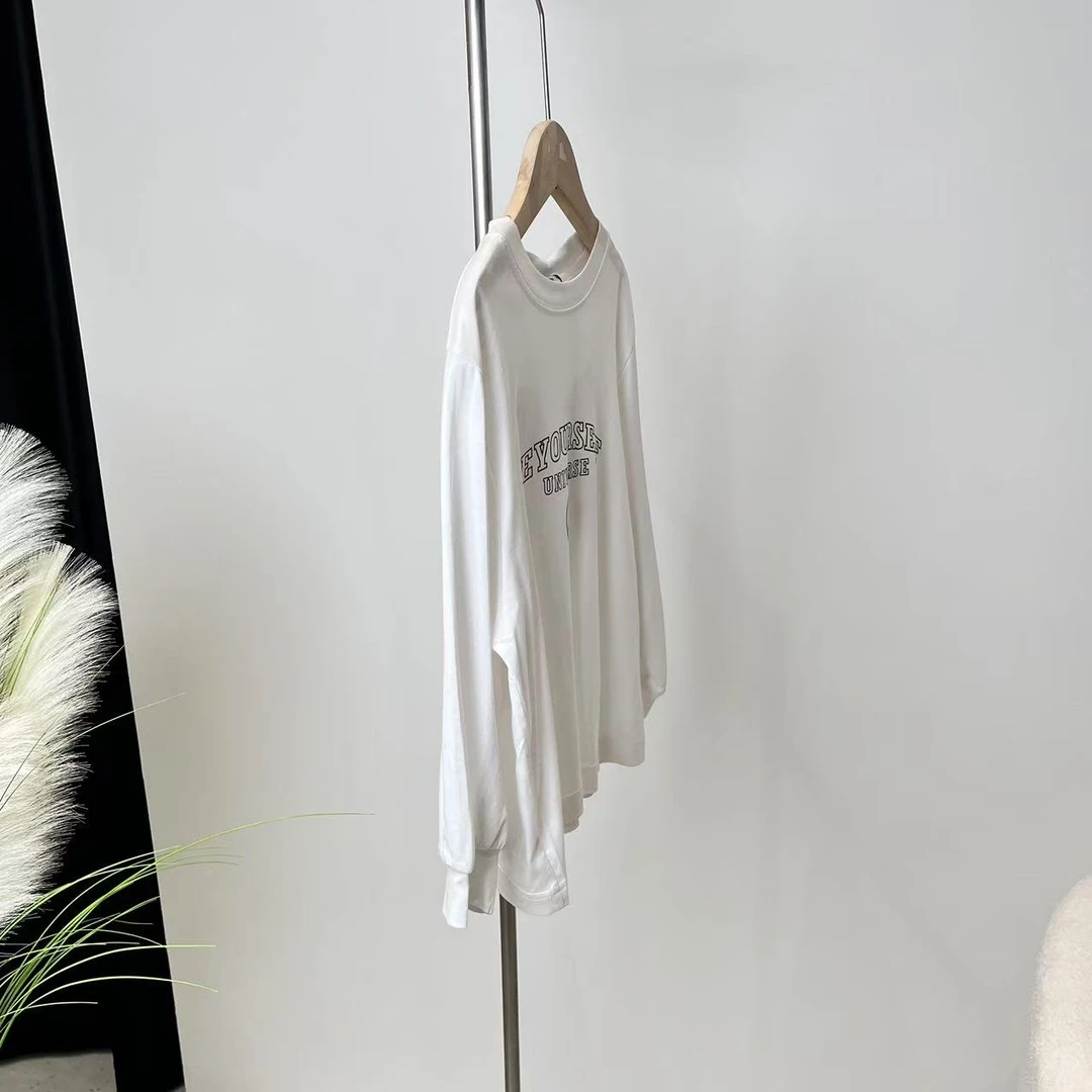 新款百搭漂白长袖T恤 D12 5061(高奢亲子系)