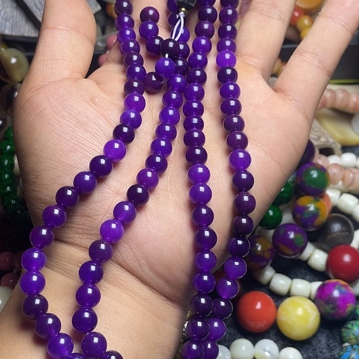 无非金属紫水晶8mm108颗