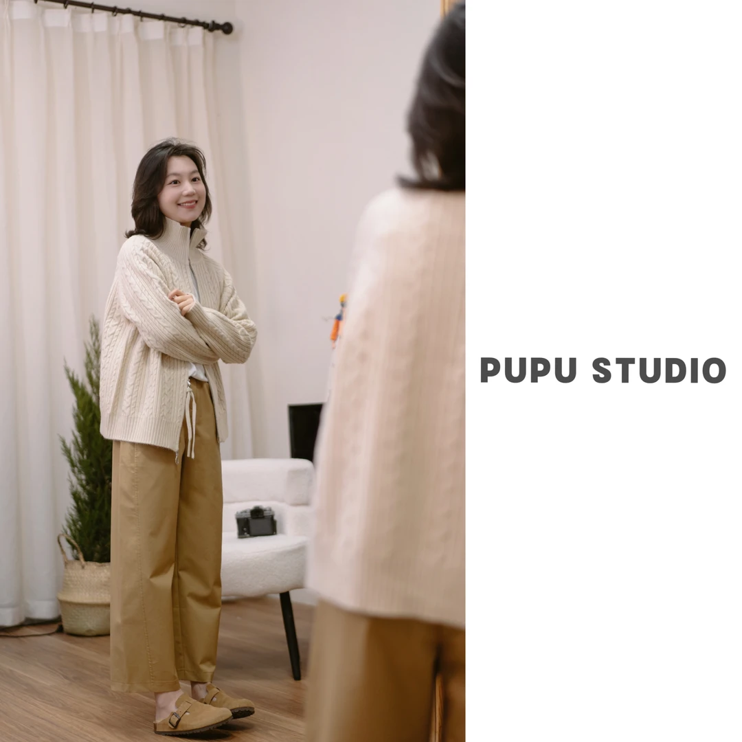 清！不退换！立领气质开衫毛衣