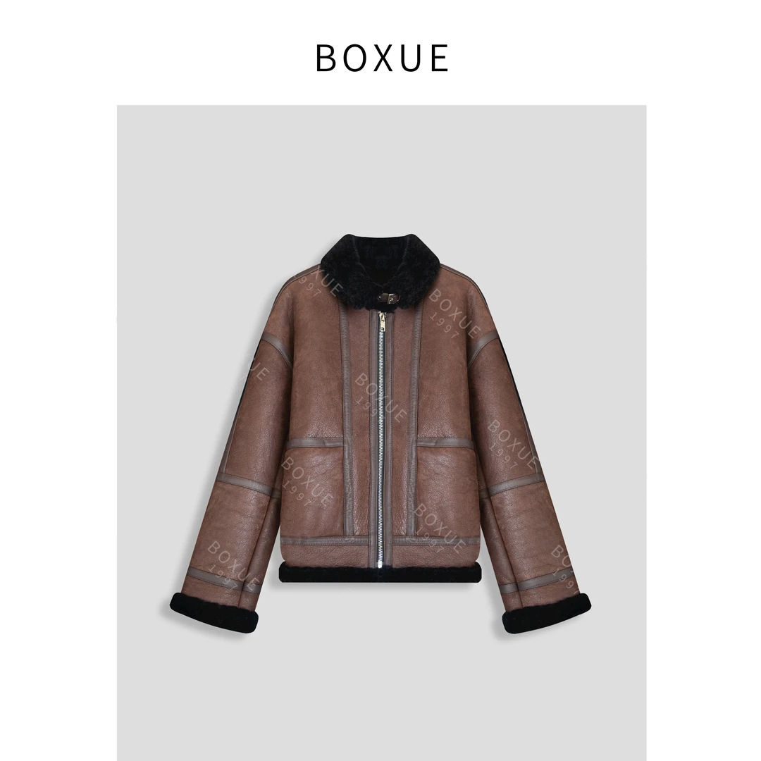 BOXUE ‘’空鸣‘’ 2024冬季高级感皮毛一体 外套#241206W310