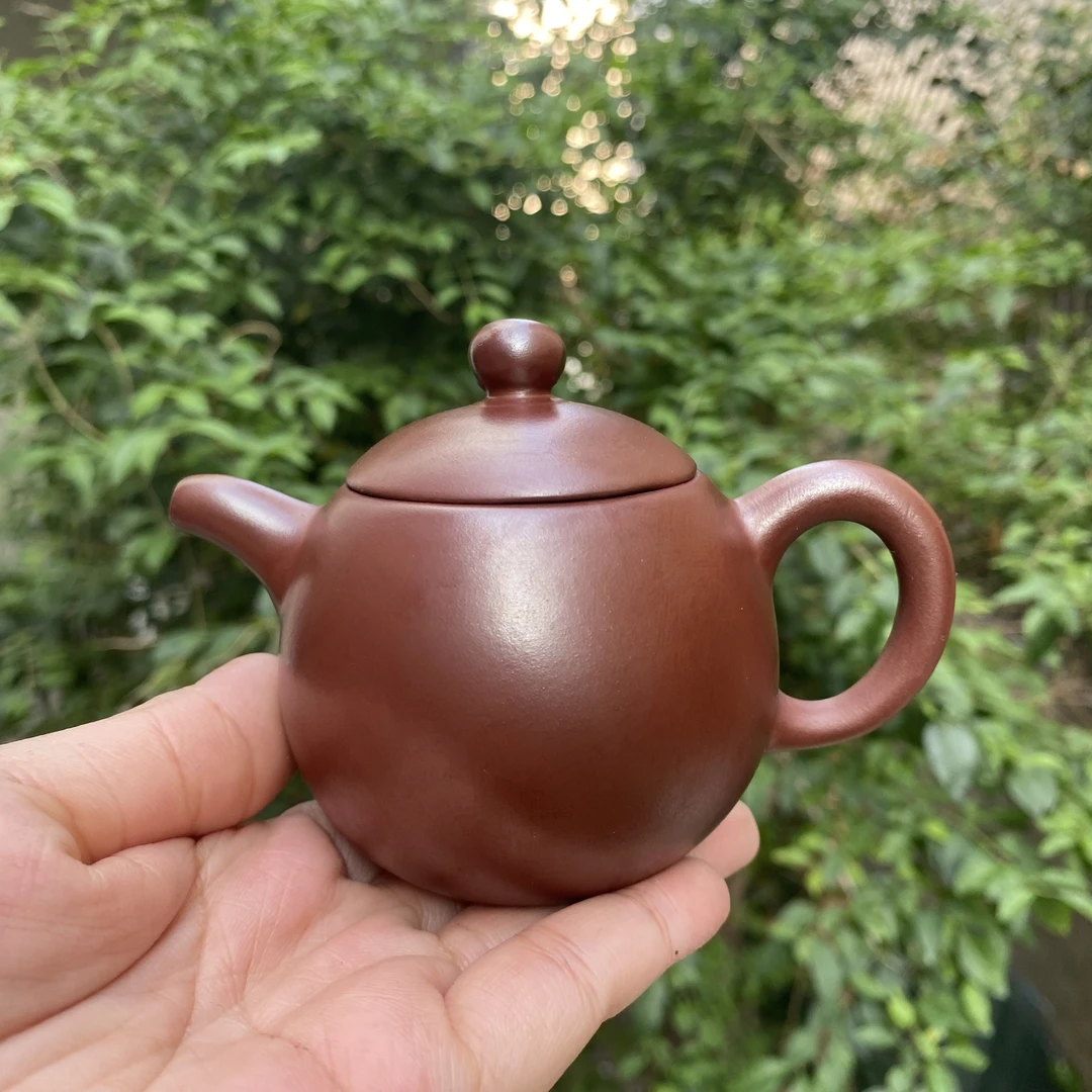 140毫升小号龙蛋壶紫朱泥梅花孔WPZ
