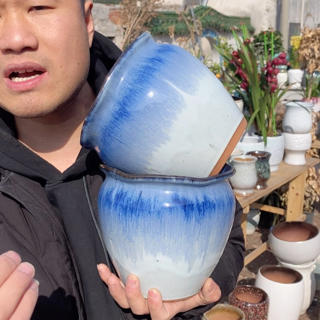 红陶杨杨花盆0205-1003