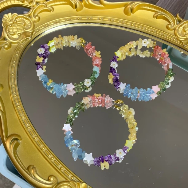 春日小花环 天然水晶随行B244多样性发货一件 手围16不能调节