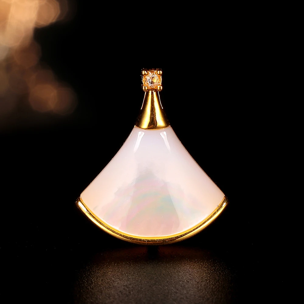 【柴柴专属】18k金白贝母裙子吊坠