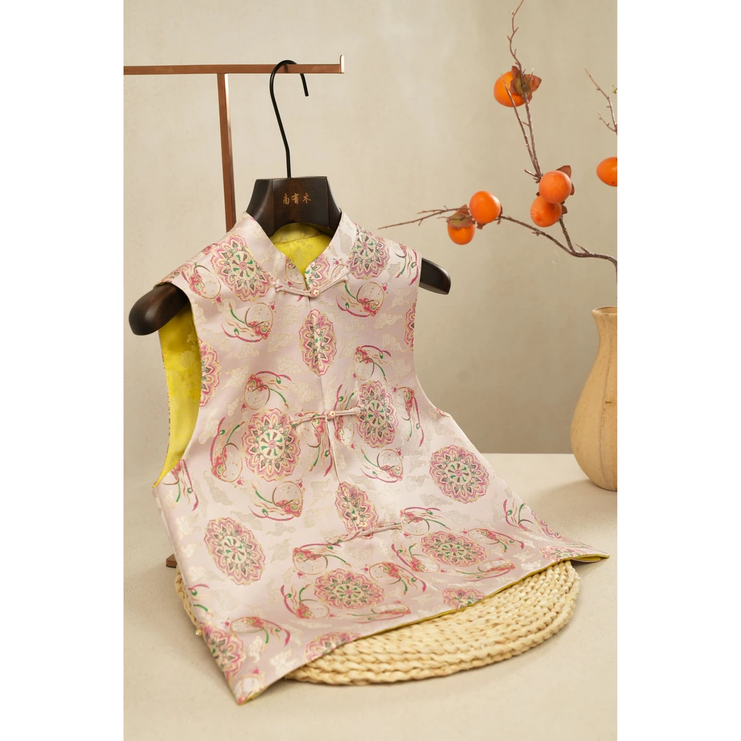 【敦煌飞天兔】新中式双面穿优雅轻奢气质开衫马甲V24H0773