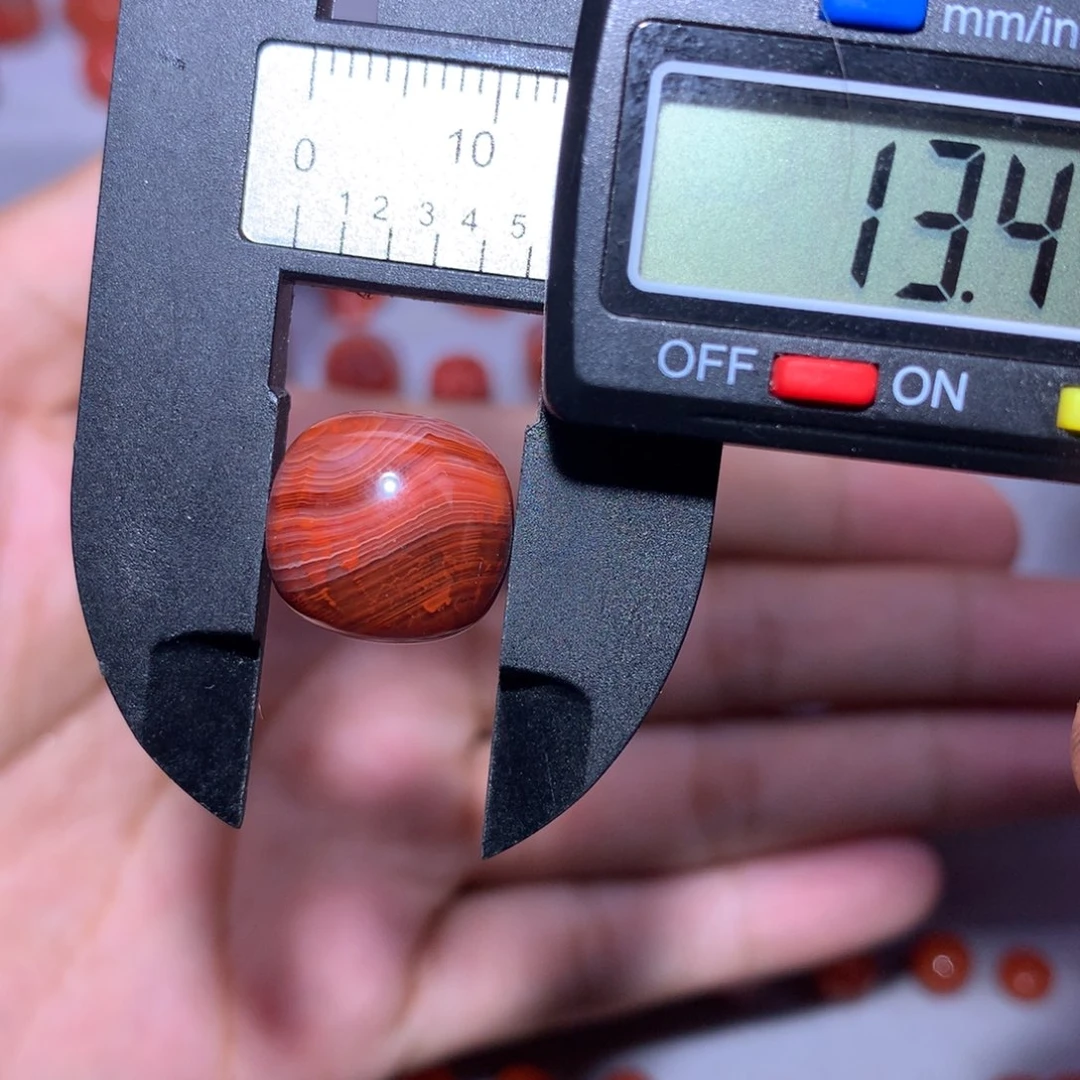 南红玛瑙未镶嵌火焰纹老型13.5×12.6