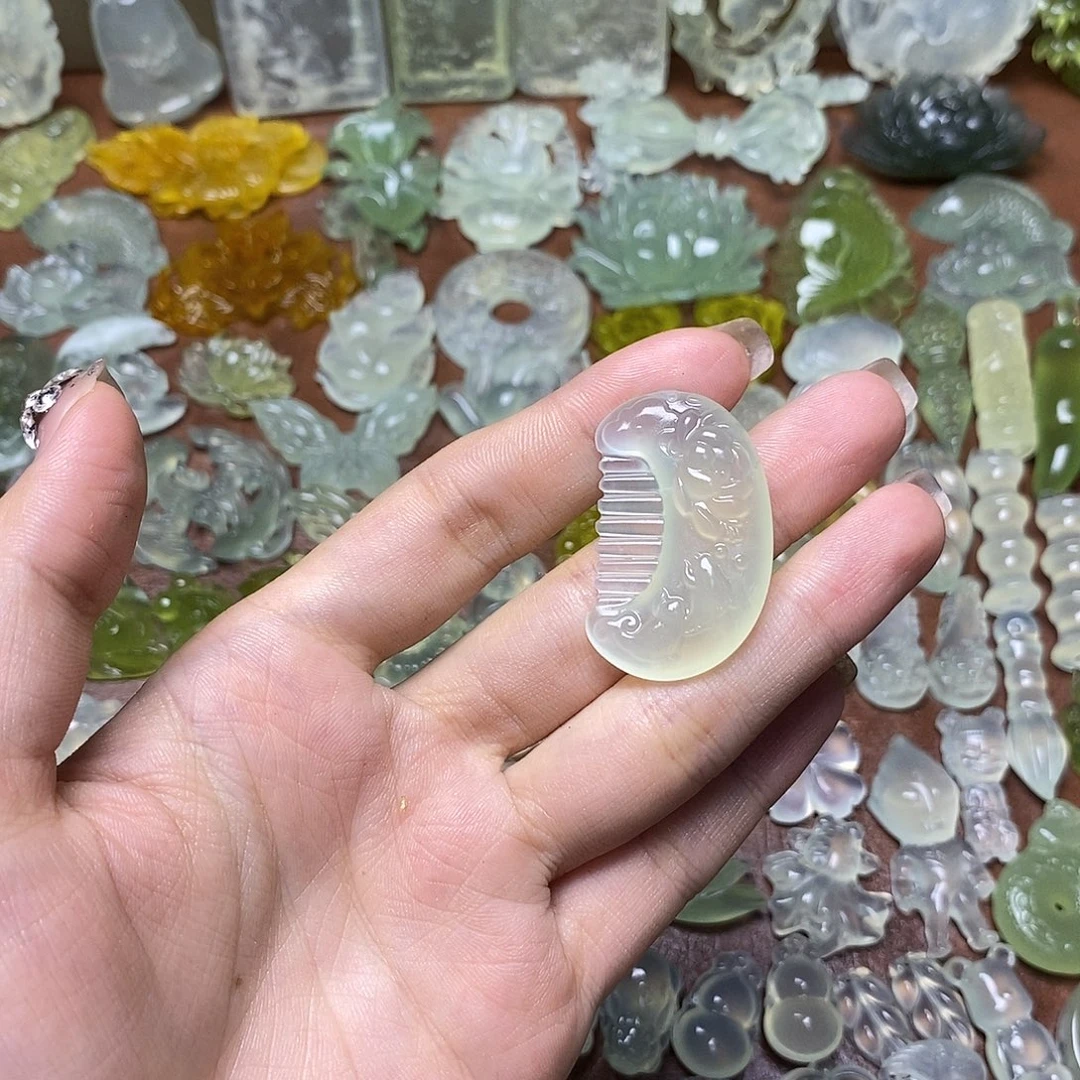 蛇纹石玉未镶嵌项链