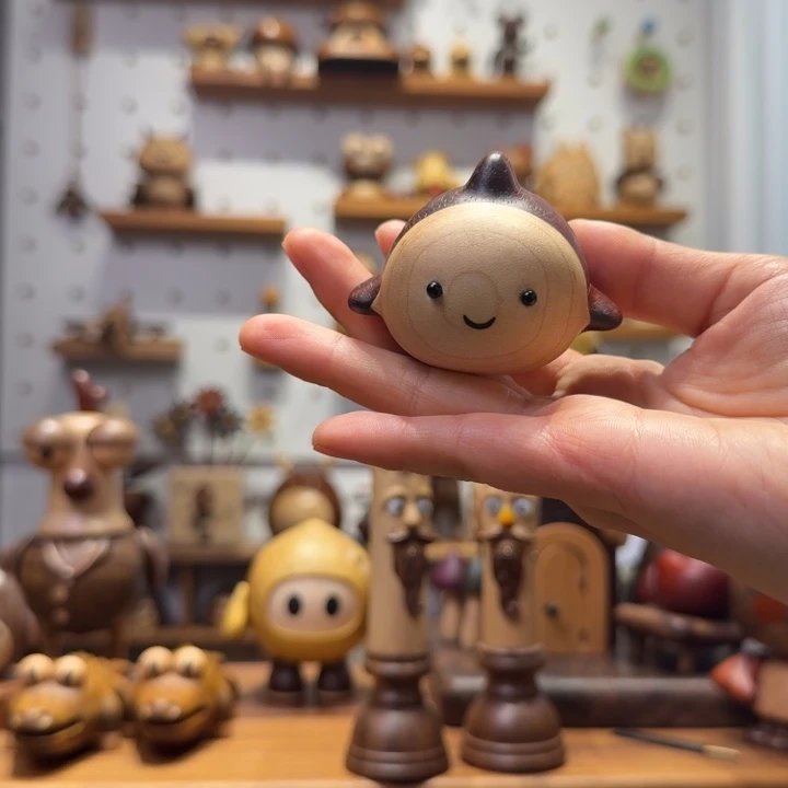 木胖胖鱼可爱冰箱贴