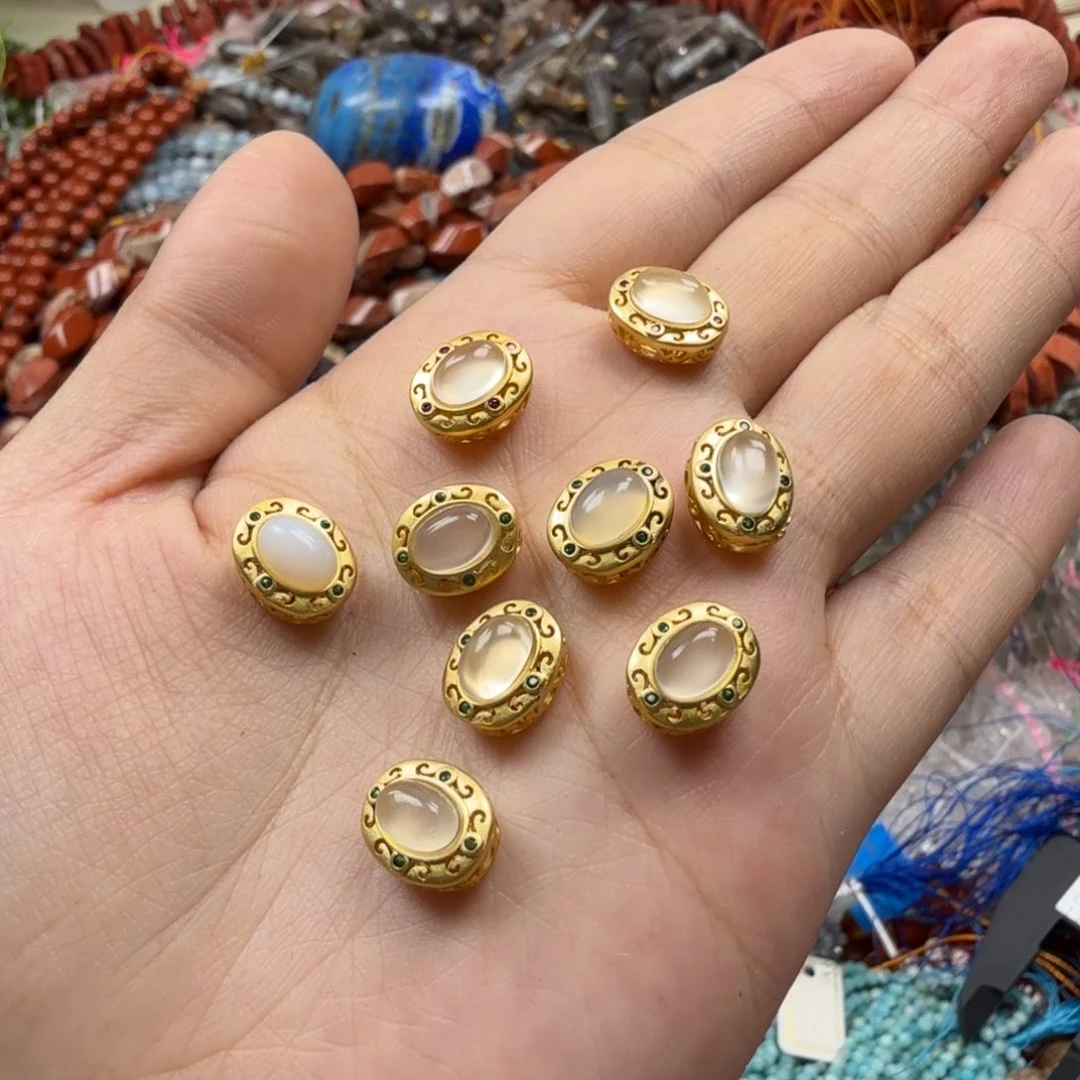 水晶珠宝半成品未镶嵌卡11荔枝冻（5个）