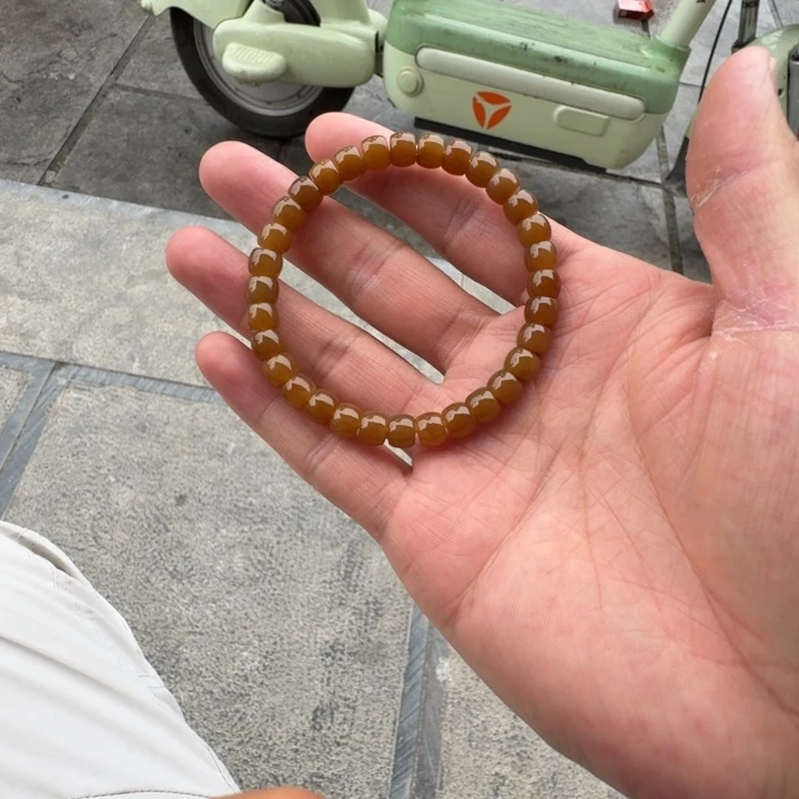 手链未镶嵌和田玉（糖玉）