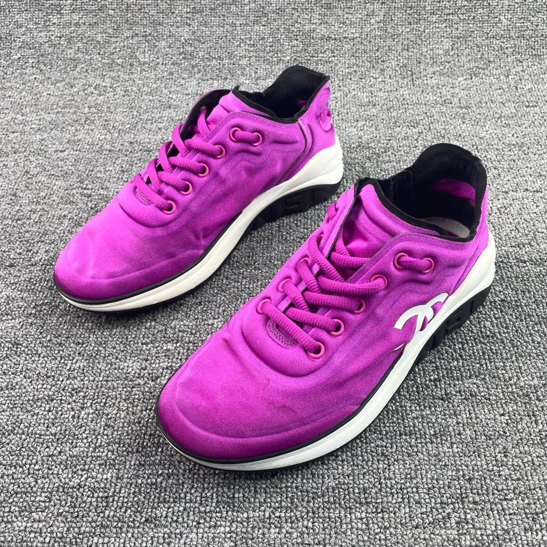 99新 Chanel/香奈儿 粉紫色运动鞋 36.5码