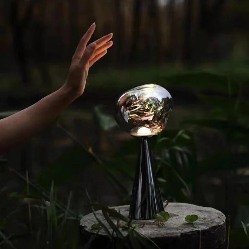 【28.5cm】摩瑟DP【TOM熔岩台灯-黑银色】MYDF摆件