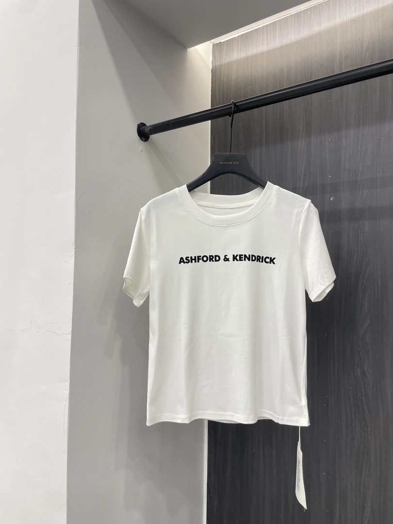 91140圆领短袖t恤女夏2025新款宽松显瘦小个子刺绣上衣