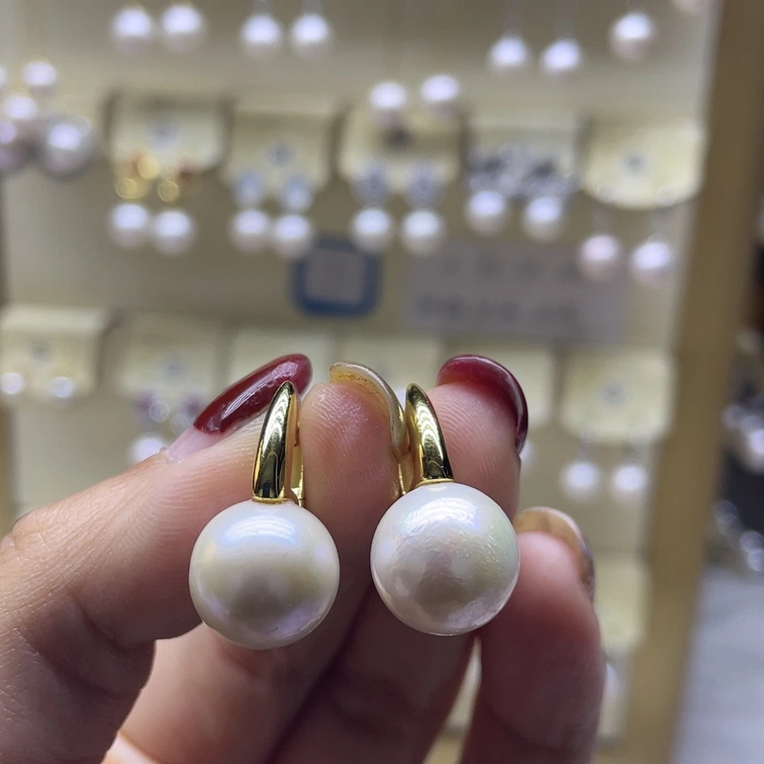 耳饰淡水珍珠银S925镶嵌