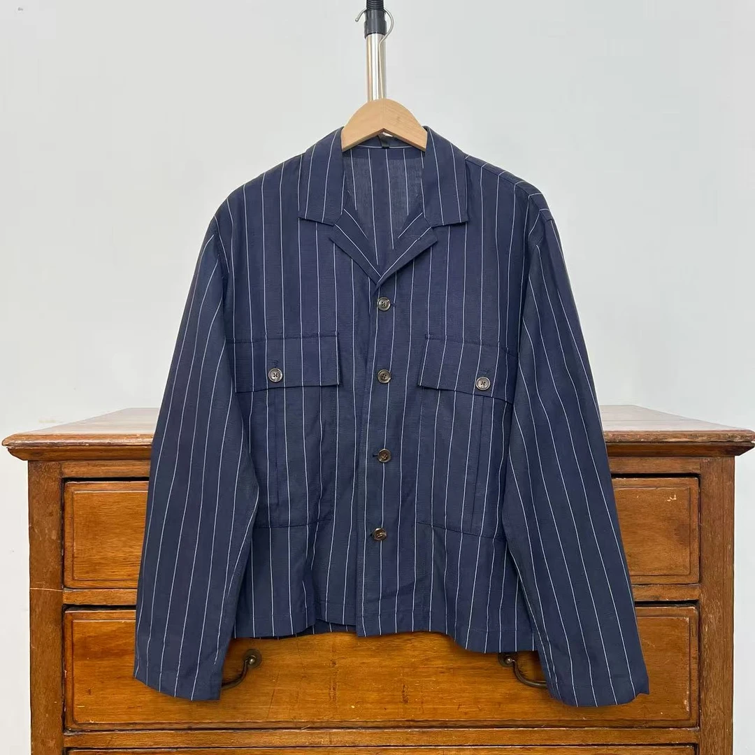 ini 男款条纹休闲衬衫 XX211 DM25F610