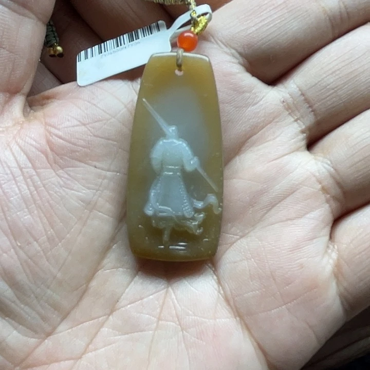 夏***雪和田玉未镶嵌吊坠(不含链)