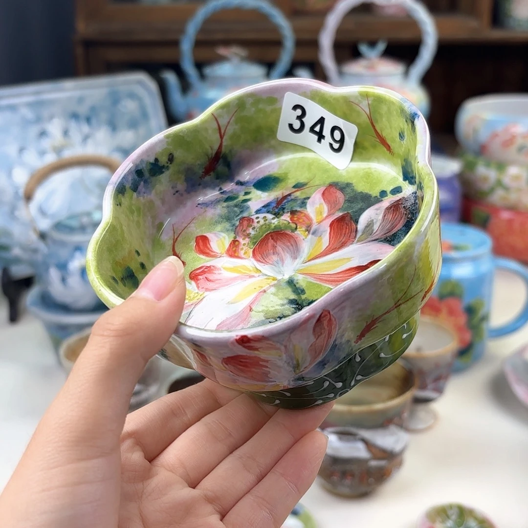 景德镇手绘高温釉下彩陶瓷茶具