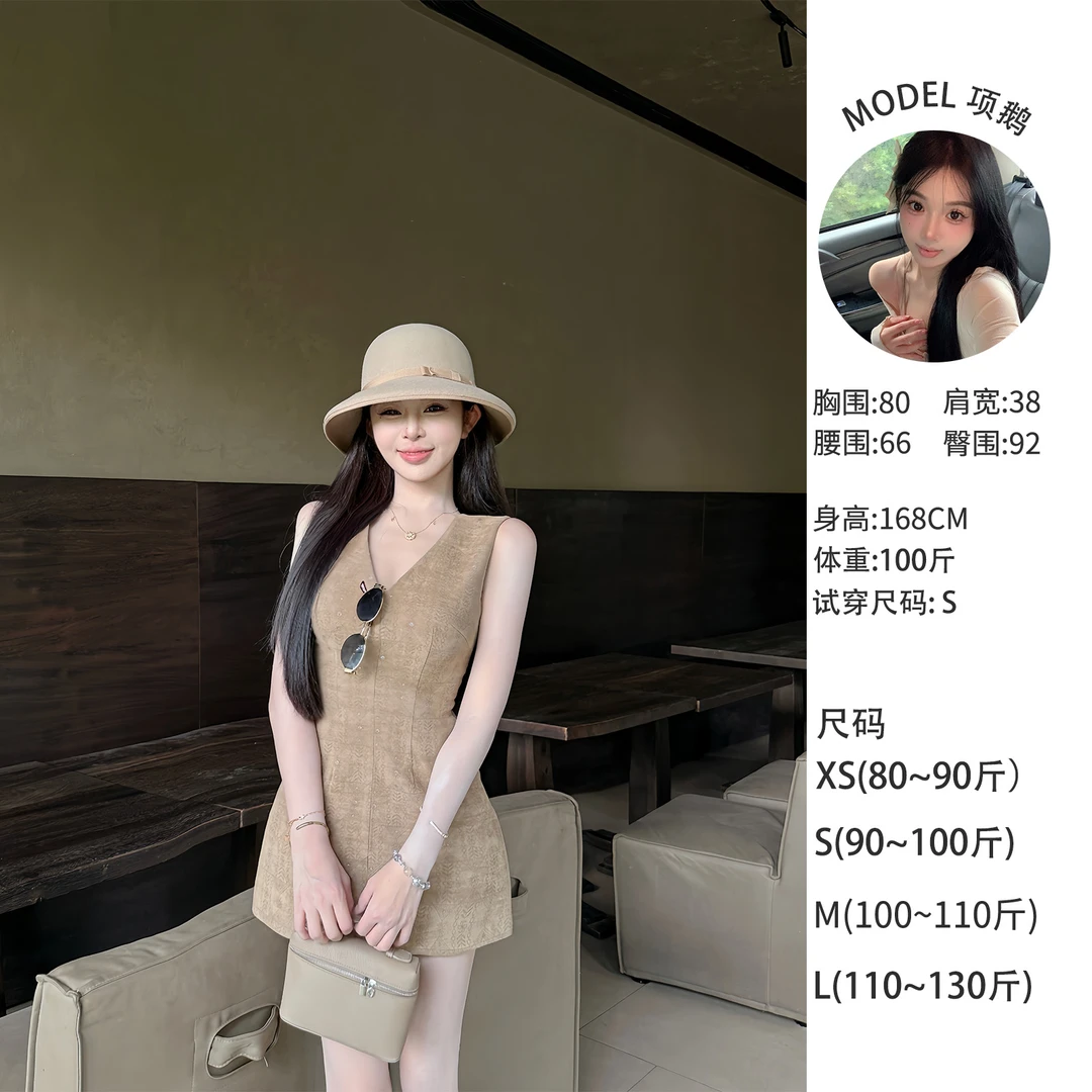 天鹅er 【高智lady】时尚气质无袖连衣裙E25Q2250