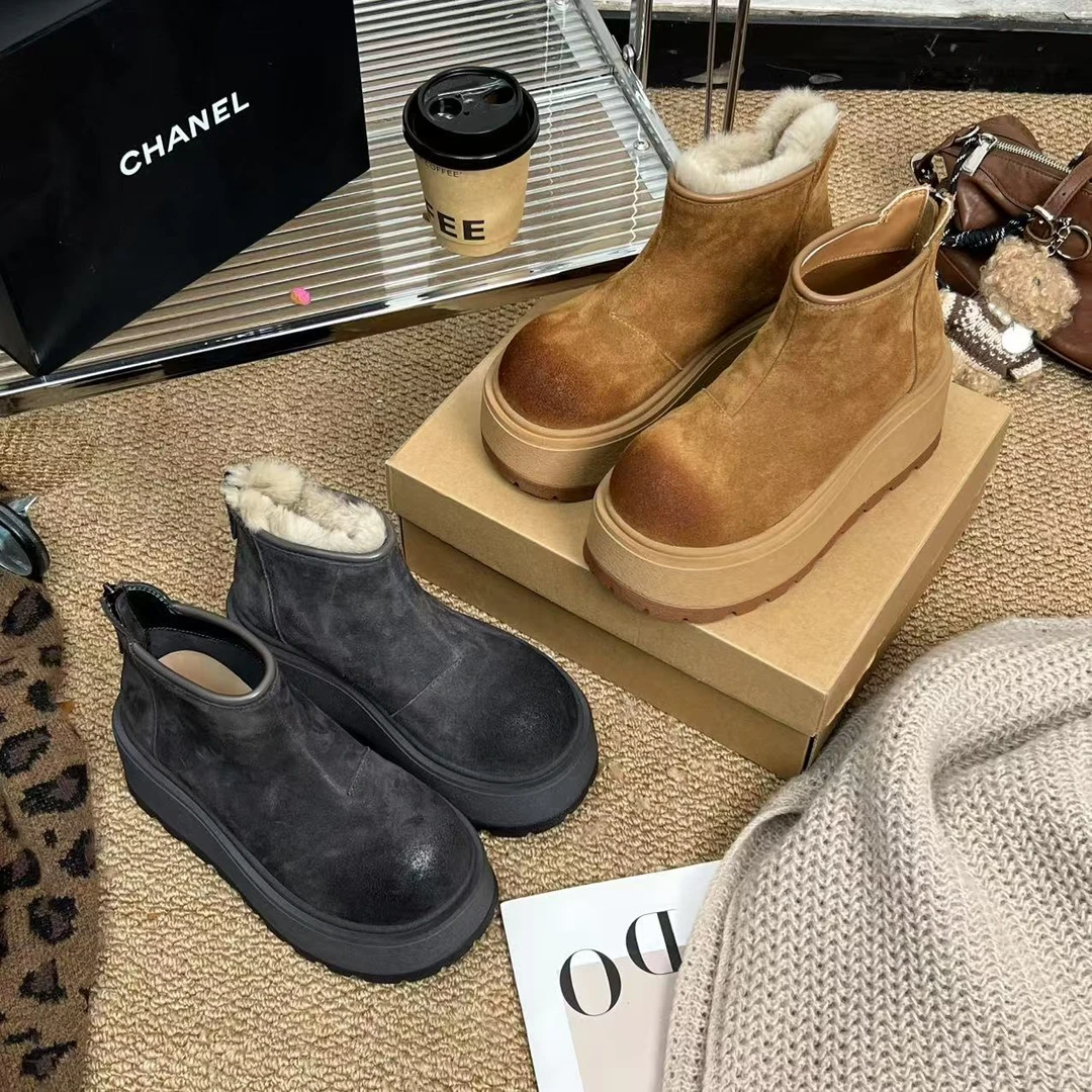 小小苏8cm丨【冬季暖炉】增高冬季休闲风时尚雪地靴棉鞋EDX55976