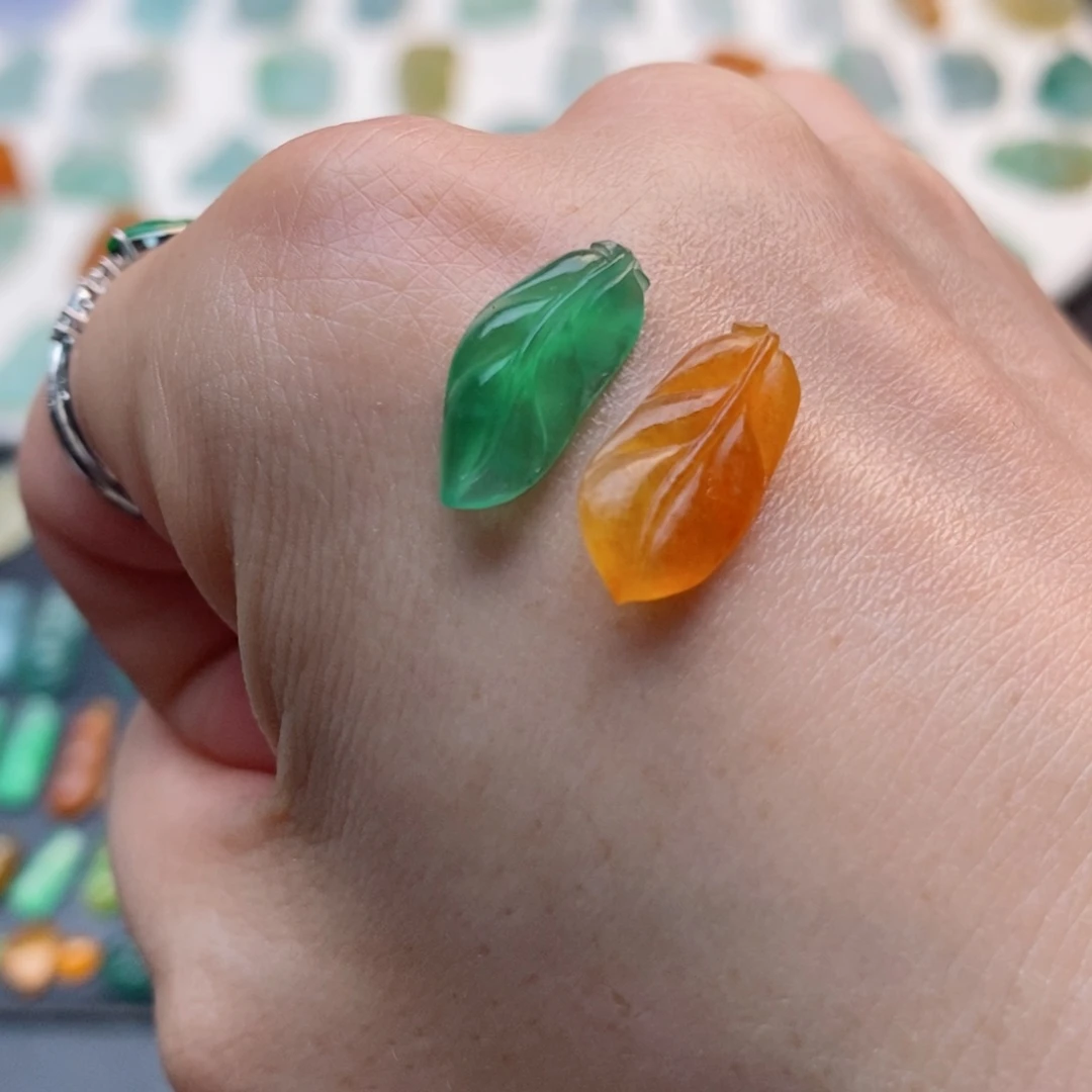 定制翡翠未镶嵌树叶