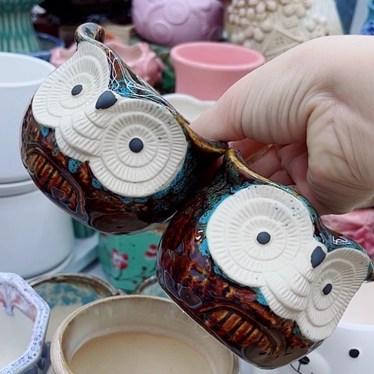 多肉绿植陶瓷花盆9.9包邮