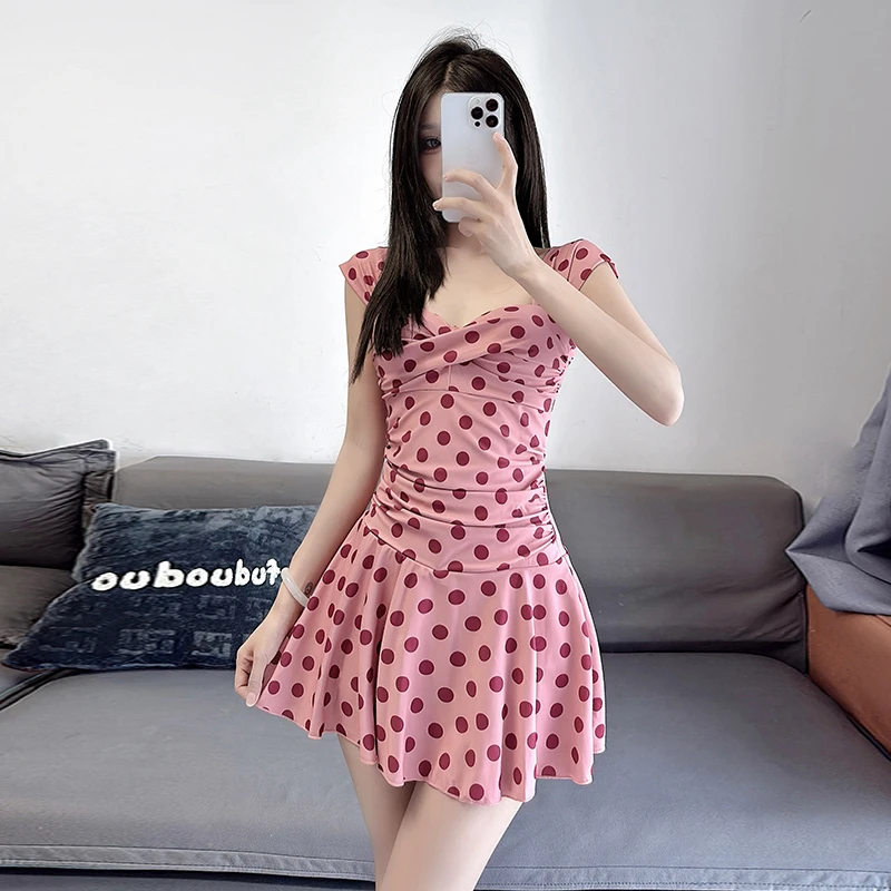 新款女款女士保守显瘦适合性感2025游泳高级感高颜值好看平角碎花