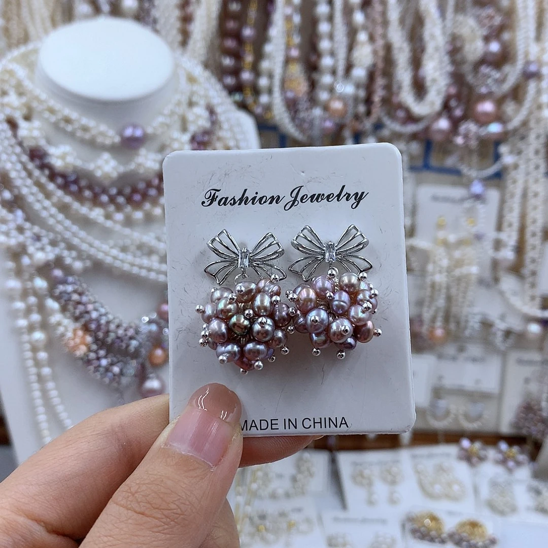 项链银S925镀金镶嵌淡水珍珠