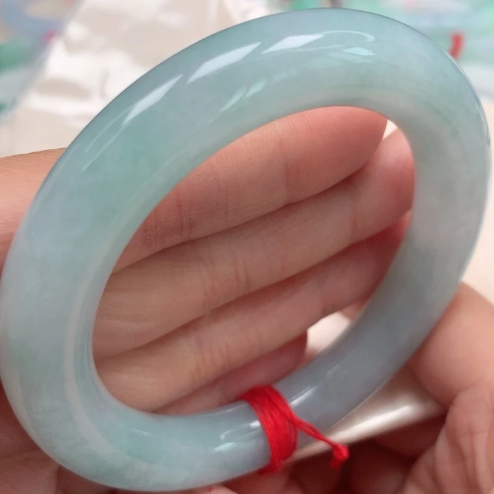 翡翠手镯未镶嵌胖圆冰晴水22