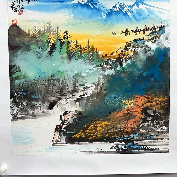 国画亲笔手绘放心去藏