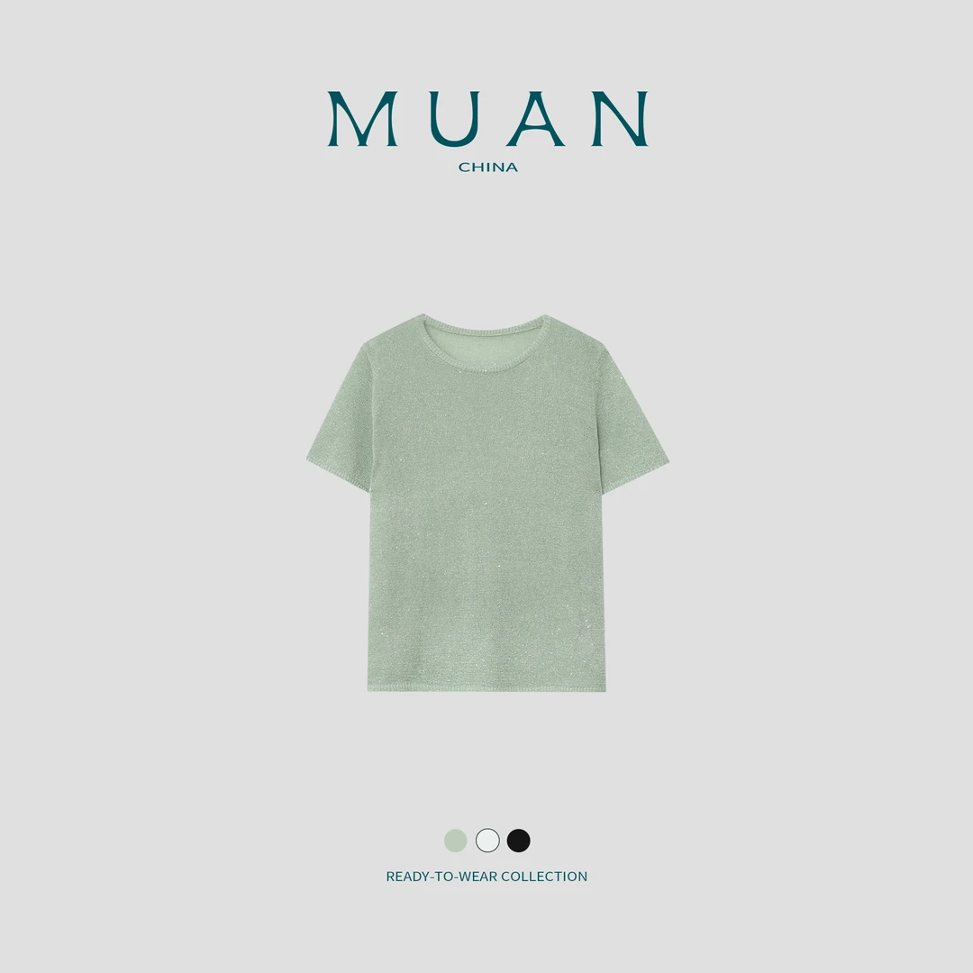 木岸：《永夜星河T》MUAN定制130克高级百搭T恤上衣打底女DG3-120-1