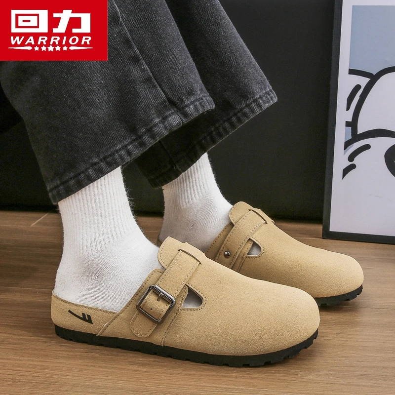 回力厚底勃肯鞋女2025春夏新款休闲慵懒风一脚蹬ins韩版懒人半拖