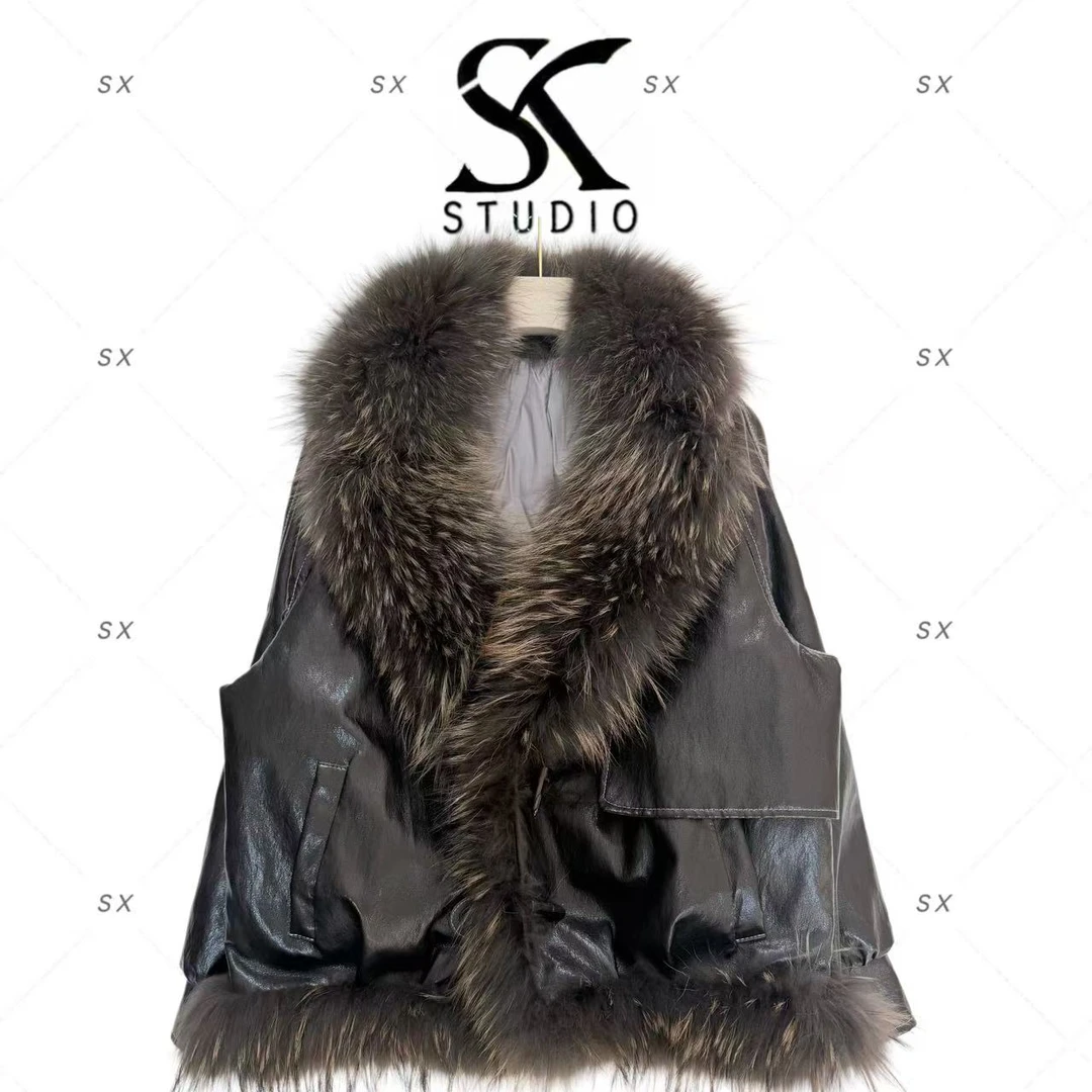 8880轻奢女款时尚上衣（貉子毛内里鸭绒）SXZY-2502