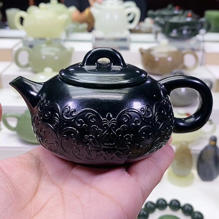 未镶嵌和田玉挂件茶壶180m l
