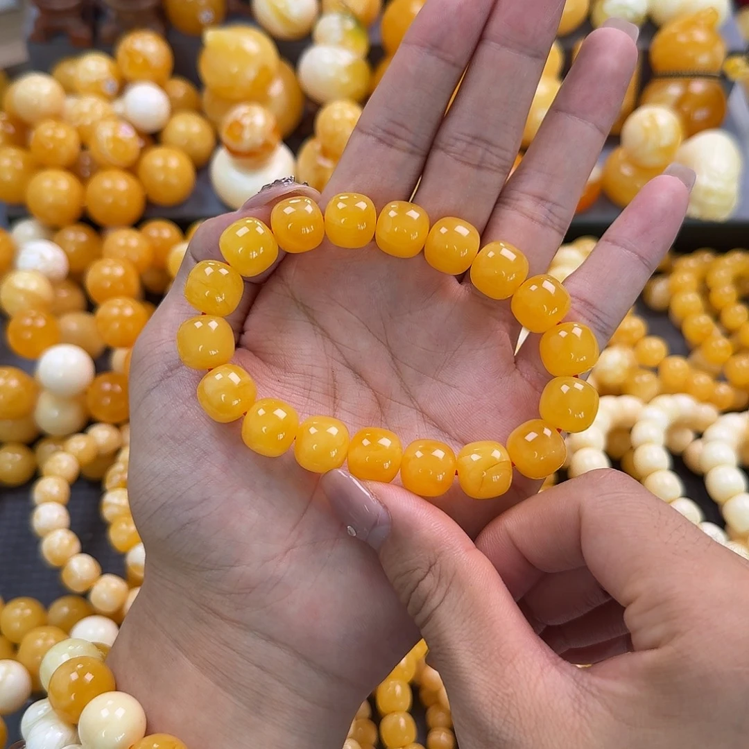 蜜蜡未镶嵌珠宝奇石同料13mm
