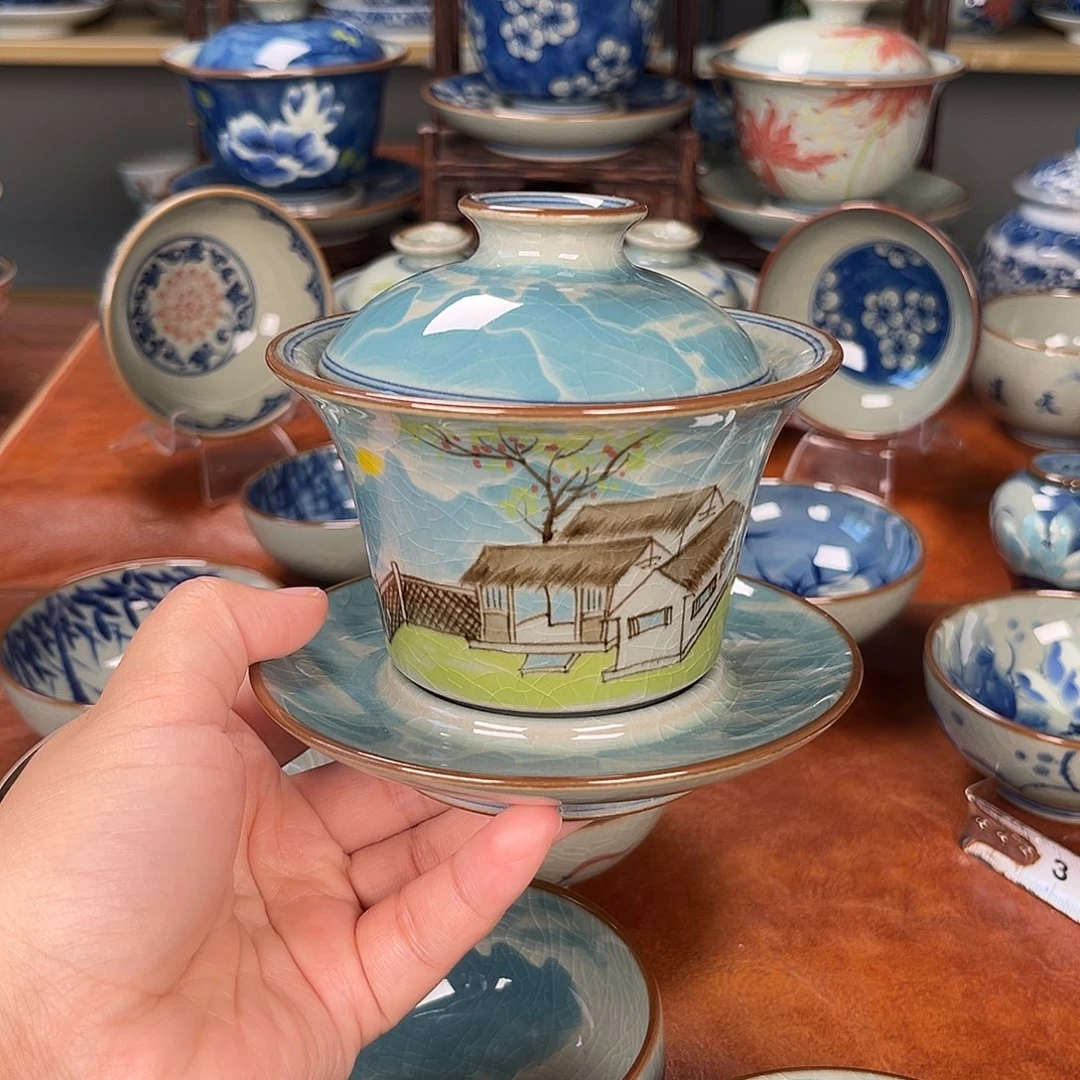 盖碗景德镇陶瓷杯