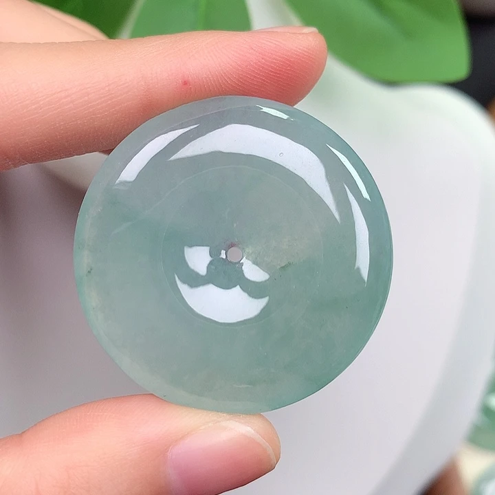 翡翠未镶嵌颈饰平安扣 35.9-6.0mm