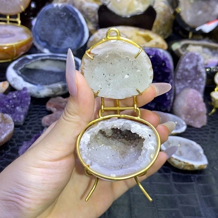 水晶珠宝半成品未镶嵌蚕丝盆