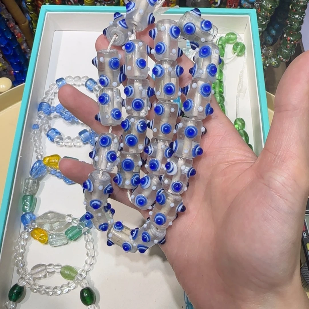 琉璃非金属透色蓝眼蜻蜓琉璃珠