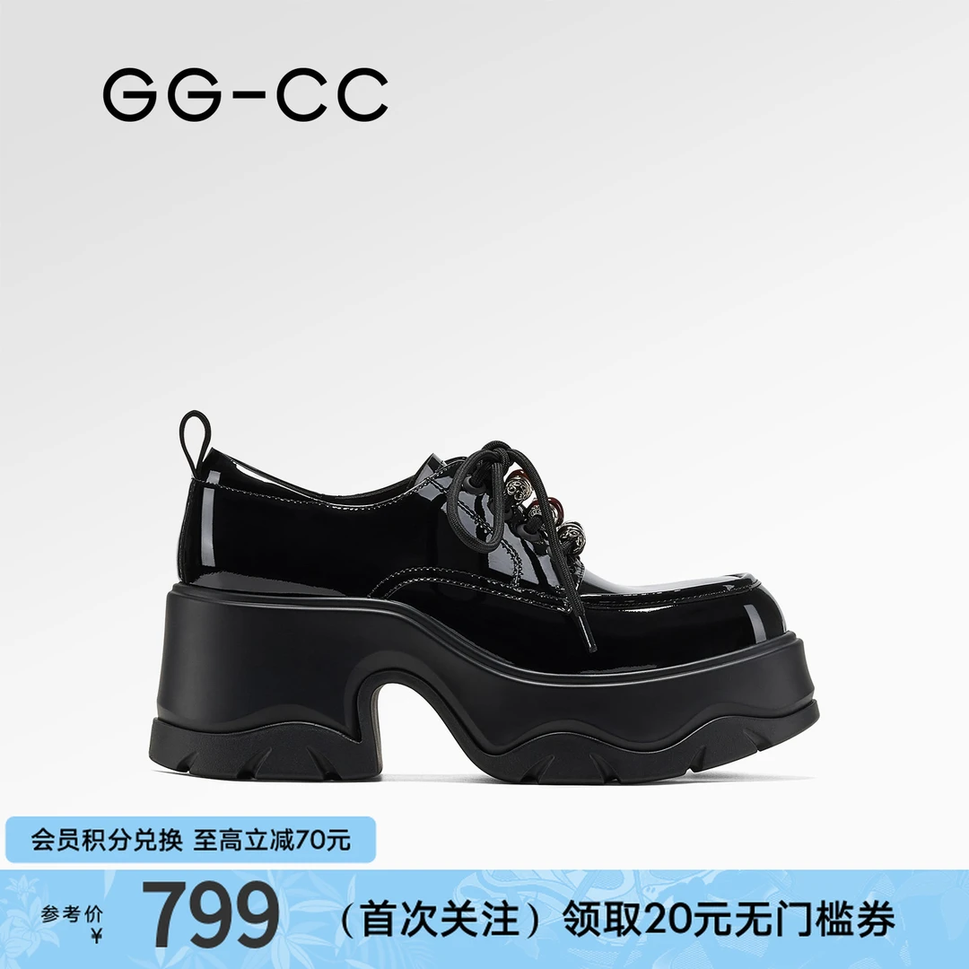 【林允同款】GG-CC洛克复兴2025年秋季新款厚底乐福鞋女小皮鞋5038